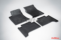 Ковры резиновые (сетка) Seintex для Toyota LAND CRUISER PRADOJ120 2002- (цвет Черный)