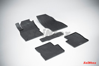 Ковры резиновые (сетка) Seintex для Opel Corsa D 2006- (цвет Черный)
