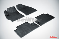 Ковры резиновые (сетка) Seintex для Toyota Corolla (300N/MC) 2007- (цвет Черный)