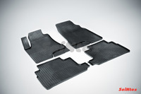 Ковры резиновые (сетка) Seintex для Lexus RX II 450 2003- (цвет Черный)