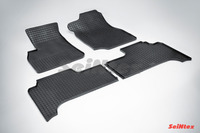 Ковры резиновые (сетка) Seintex для Toyota LAND CRUISER (J100) 1998- (цвет Черный)