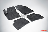 Ковры резиновые (сетка) Seintex для KIA Ceed 2007- (цвет Черный)