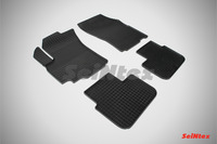 Ковры резиновые (сетка) Seintex для Suzuki SX4 2006- (цвет Черный)