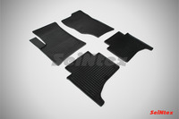 Ковры резиновые (сетка) Seintex для Volkswagen Touareg(7L) 2002- (цвет Черный)