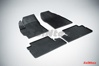 Ковры резиновые (сетка) Seintex для Toyota Auris 2006- (цвет Черный)