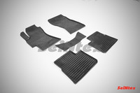 Ковры резиновые (сетка) Seintex для Subaru Impreza 2007- (цвет Черный)