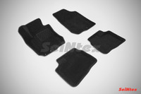 Ковры резиновые (сетка) Seintex для Subaru Forester II 2002-2008 (цвет Черный)