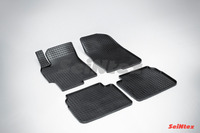 Ковры резиновые (сетка) Seintex для Mazda 6 2008- (цвет Черный)