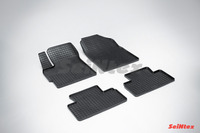Ковры резиновые (сетка) Seintex для Mazda CX-7 2007- (цвет Черный)