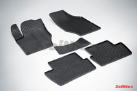 Ковры резиновые (сетка) Seintex для Peugeot 408 2012- (цвет Черный)