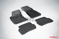 Ковры резиновые (сетка) Seintex для Volkswagen Passat B5 1996-2005 (цвет Черный)