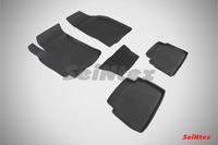 Ковры резиновые с бортом Seintex для Tagaz Vega C100 2009- (цвет Черный)