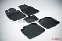 Ковры резиновые с бортом Seintex для Toyota Camry VI 2006- (цвет Черный)