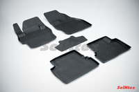 Ковры резиновые с бортом Seintex для Mazda 3 2009-2013 (цвет Черный)