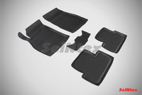 Ковры резиновые с бортом Seintex для Opel Astra J 2010- (цвет Черный)