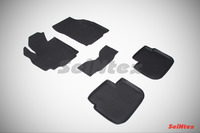 Ковры резиновые с бортом Seintex для Suzuki SX4 2006- (цвет Черный)