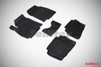 Ковры резиновые с бортом Seintex для Hyundai i20 2009- (цвет Черный)