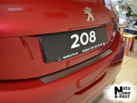 Накладки бампера без загиба Natanika для Peugeot 208 2013- B-PE07 (1 шт.)