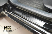 Накладки порогов Premium Natanika для Peugeot 208 2013- (5 дверей) P-PE25 (8 шт.)