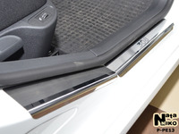 Накладки порогов Premium Natanika для Peugeot 308 2014- (5 дверей) P-PE28 (4 шт.)