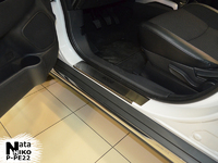 Накладки порогов Premium Natanika для Peugeot 4008 2011- P-PE22 (4 шт.)
