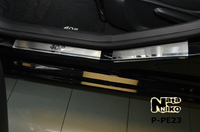 Накладки порогов Premium Natanika для Peugeot 408 2012- (седан) P-PE23 (6 шт.)