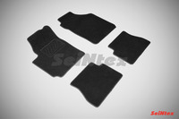 Ковры ворсовые Seintex для KIA Picanto 2005-2011 цвет ( Черный)