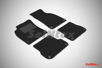 Ковры ворсовые Seintex для Audi A6 2004-2011 цвет ( Черный)
