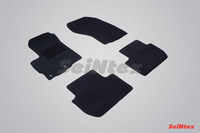Ковры ворсовые Seintex для Mitsubishi Outlander II 2006-2012 цвет ( Черный)