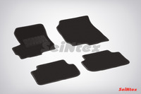 Ковры ворсовые Seintex для Mitsubishi Colt VI 2004-2012 цвет ( Черный)