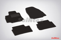 Ковры ворсовые Seintex для Nissan Tiida 2007-2013 цвет ( Черный)