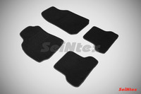 Ковры ворсовые Seintex для Renault Megane II 2002-2008 цвет ( Черный)
