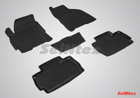 Ковры резиновые с бортом Seintex для Chery VERY 2011- (цвет Черный)