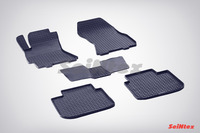 Ковры резиновые (сетка) Seintex для Subaru Outback 2009- (цвет Черный)