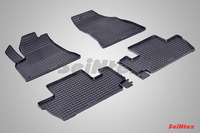 Ковры резиновые (сетка) Seintex для Peugeot 3008 2009- (цвет Черный)