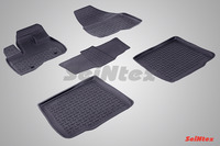 Ковры резиновые с бортом Seintex для Ford Explorer V 2010- (цвет Черный)