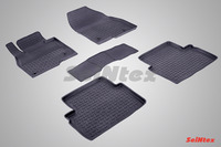 Ковры резиновые с бортом Seintex для Mazda 3 2013- (цвет Черный)