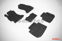 Ковры резиновые с бортом Seintex для Subaru Forester IV 2012- (цвет Черный)