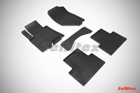 Ковры резиновые (сетка) Seintex для Infiniti FX 37 / 50 QX70 2008- (цвет Черный)