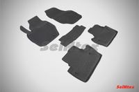 Ковры резиновые с бортом Seintex для Volvo S60 II 2010- (цвет Черный)