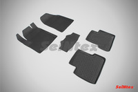Ковры резиновые с бортом Seintex для Jeep Cherokee V 2013- (цвет Черный)
