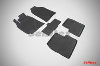 Ковры резиновые с бортом Seintex для Lifan SOLANO 2008- (цвет Черный)