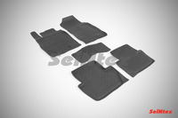 Ковры резиновые с бортом Seintex для Ford EcoSport 2014- (цвет Черный)