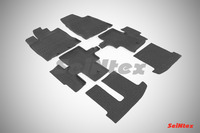 Ковры резиновые с бортом Seintex для Nissan Pathfinder IV 2014- (цвет Черный)