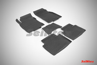 Ковры резиновые с бортом Seintex для Nissan Х-TRAIL (T32) 2015- (цвет Черный)