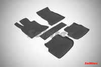 Ковры резиновые с бортом Seintex для BMW 5 Ser F-10 2010-2013 (цвет Черный)