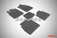 Ковры резиновые с бортом Seintex для Lexus ES IV 2012- (цвет Черный)