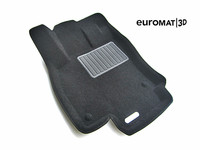 Ковры 3D ворсовые Euromat 3D БИЗНЕС для Acura MDX 2006-2013 (цвет Черный)