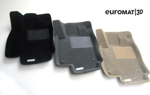Ковры 3D ворсовые Euromat 3D БИЗНЕС для Volvo XC90 2002- (цвет Черный)