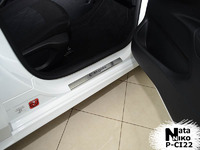 Накладки порогов Premium Natanika для Citroen C-Elysse 2012- P-CI22 (4 шт.)